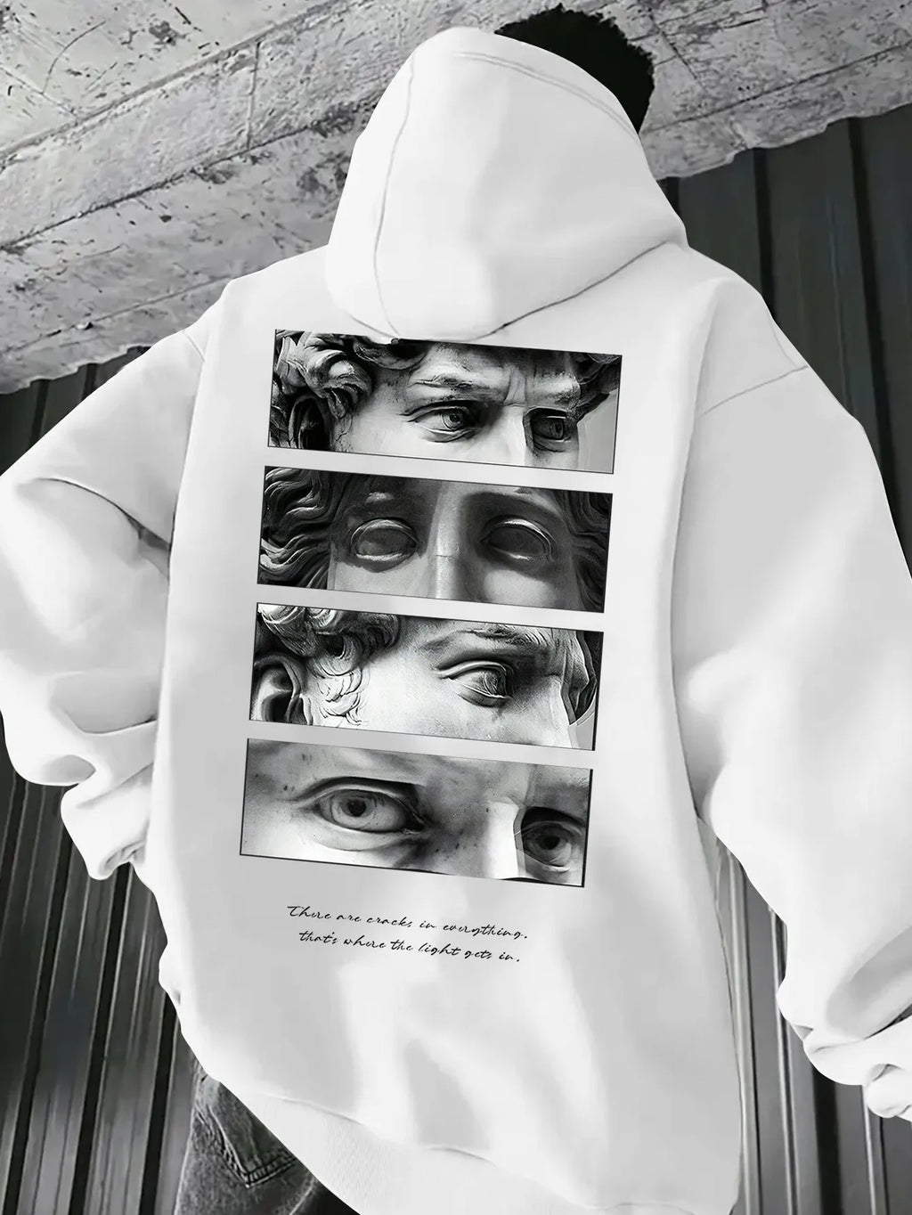 Raúl - Sudadera con Capucha Renaissance Statue Estilo Aesthetic Streetwear Hombre