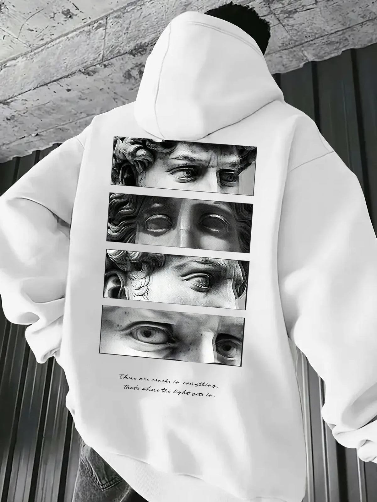 Raúl - Sudadera con Capucha Renaissance Statue Estilo Aesthetic Streetwear Hombre