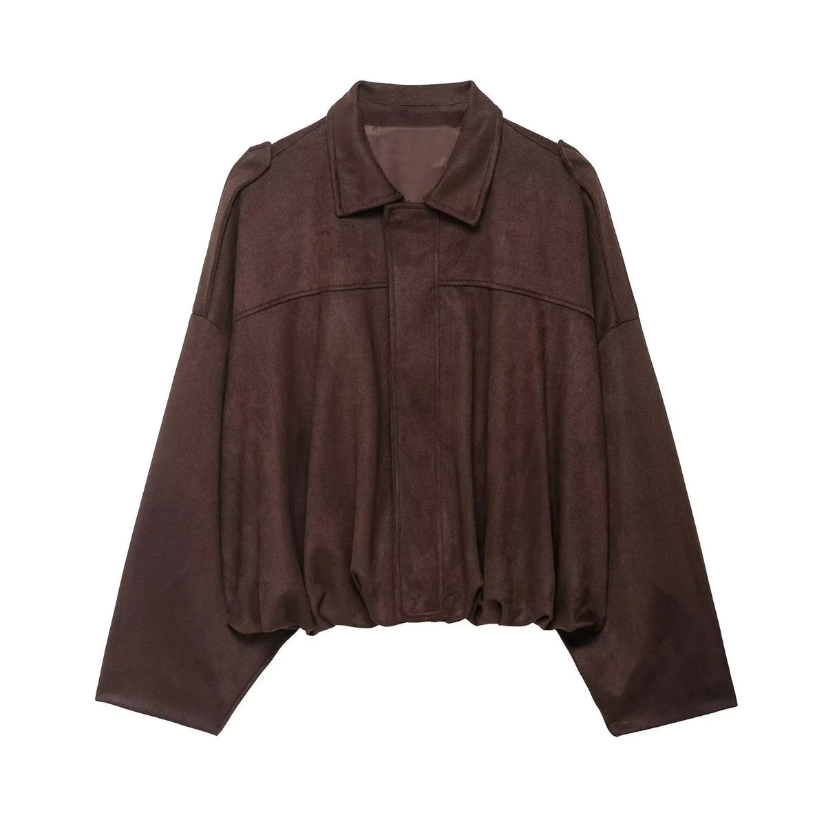 Africa - Chaqueta Suede Retro con Cremallera Estilo Street Fashion Mujer
