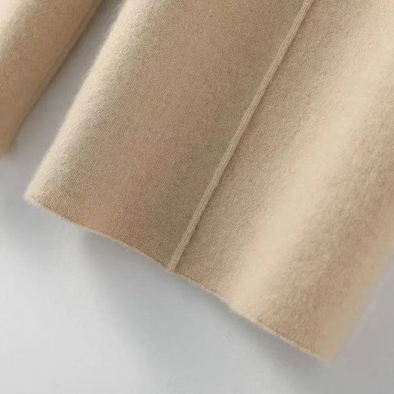 Paula - Pantalones de Lana Merino Pierna Ancha Estilo Coreano