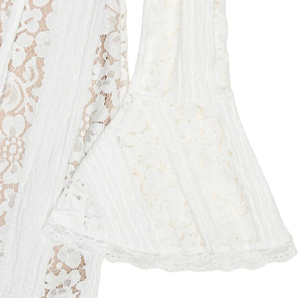 Lucía - Vestido de Fiesta Elegante con Encaje de Manga Larga