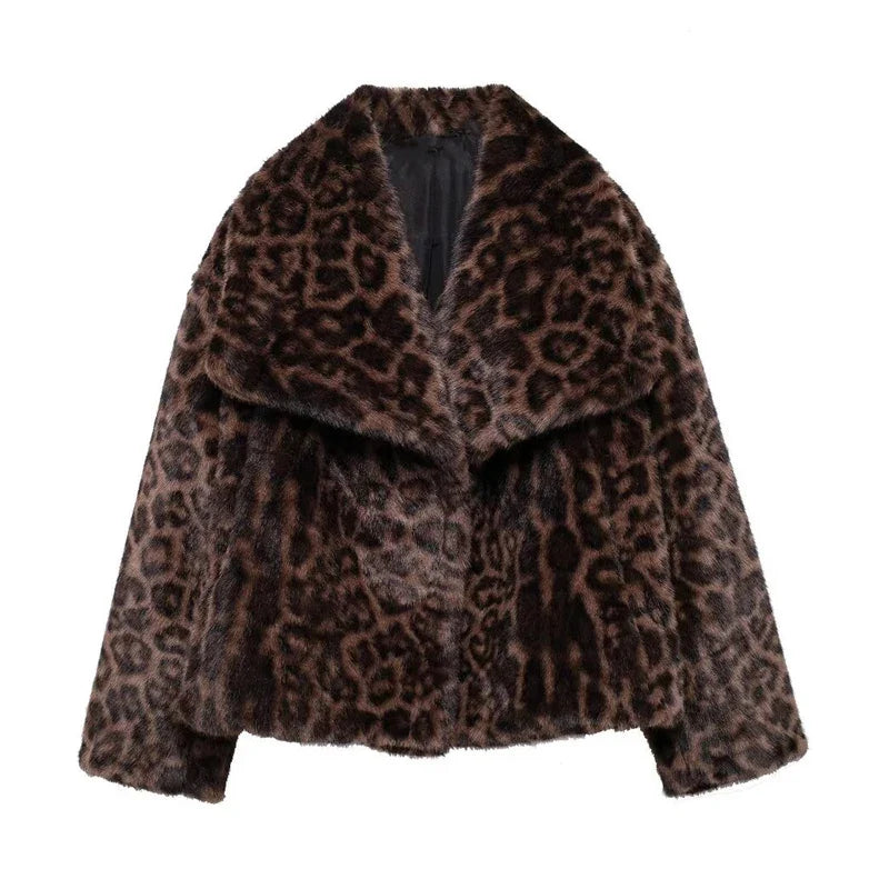 Lorena - Abrigo Faux Fur Plush Estilo Fluffy Otoño Invierno Mujer
