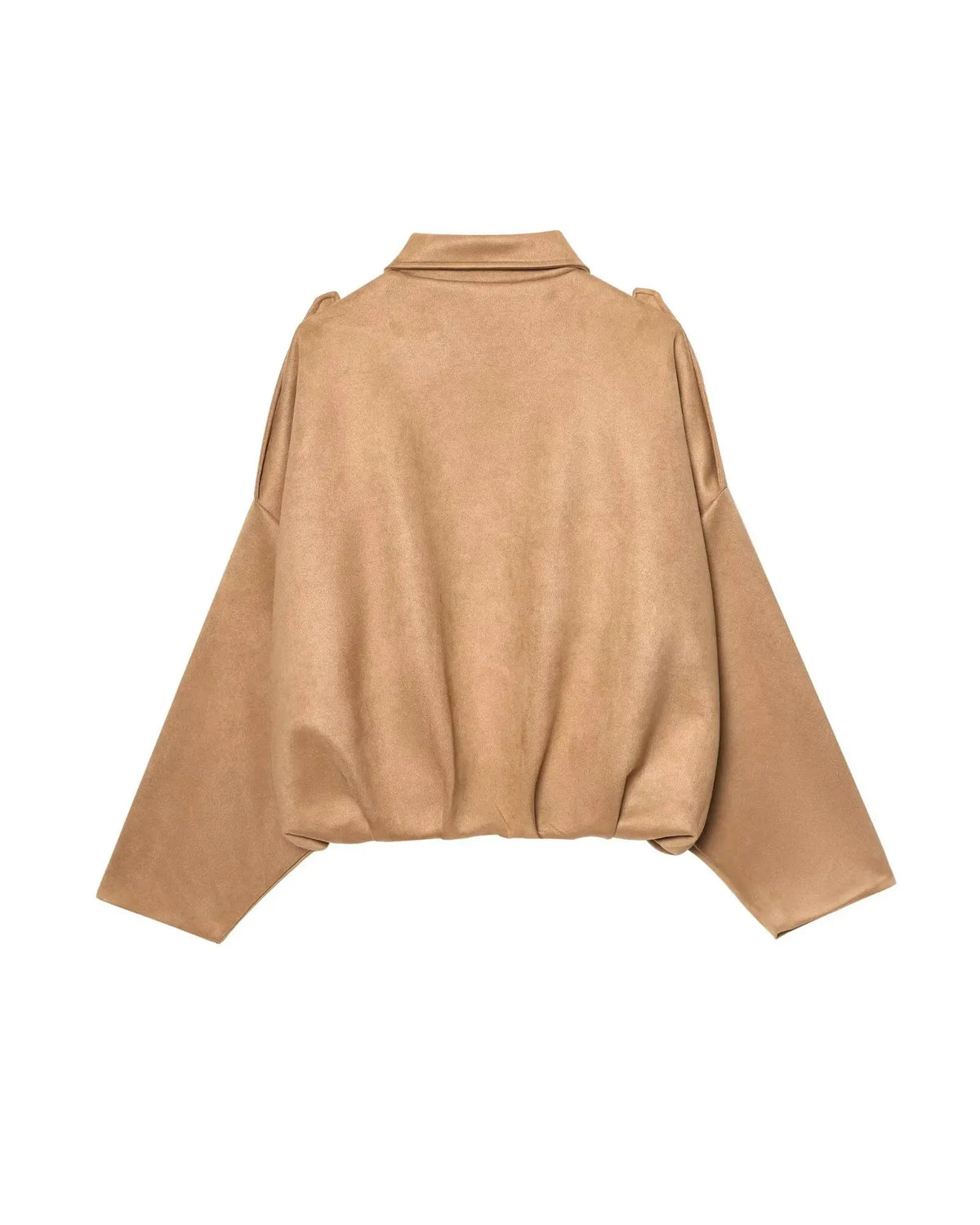 Africa - Chaqueta Suede Retro con Cremallera Estilo Street Fashion Mujer