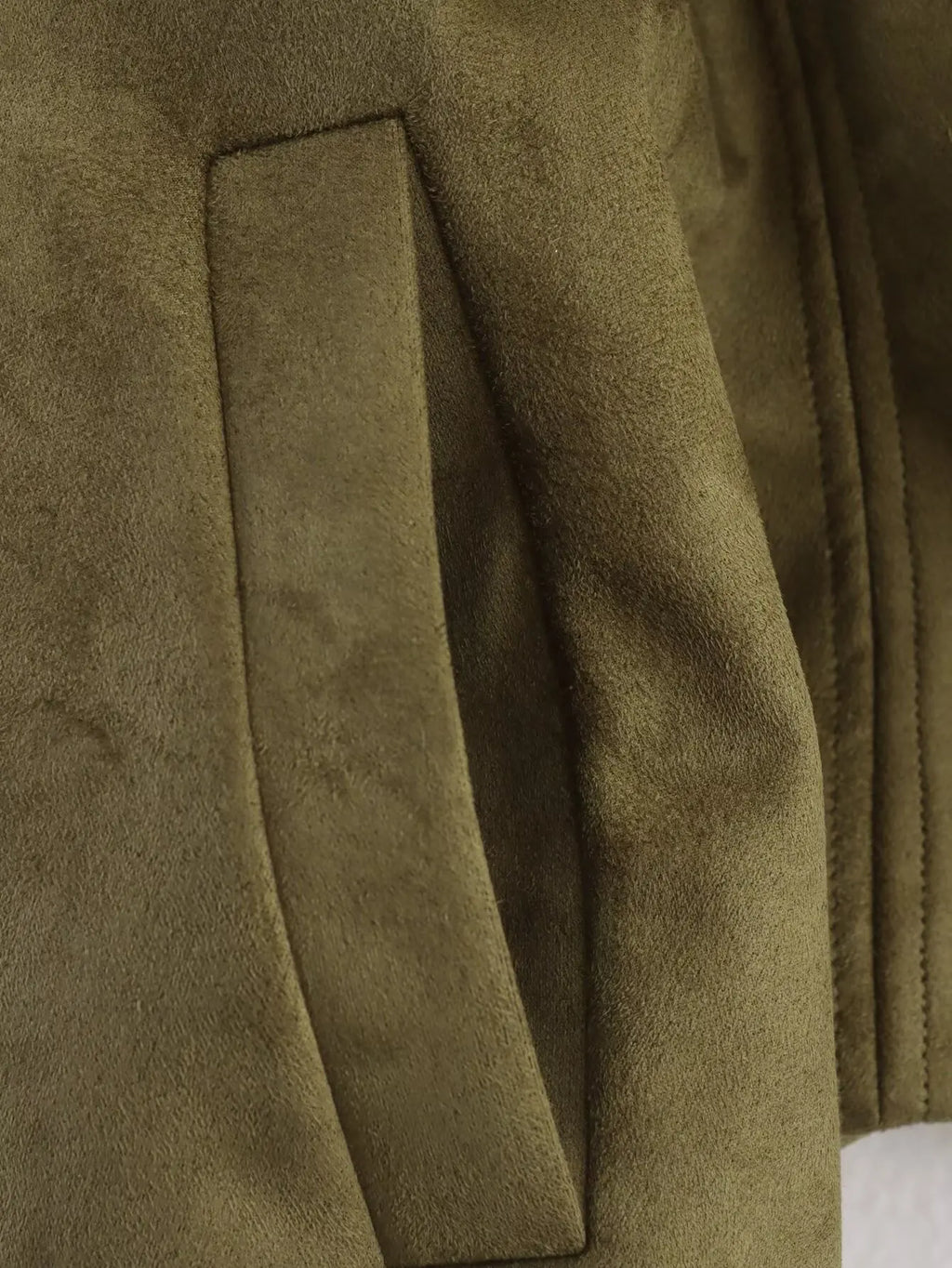 Africa - Chaqueta Suede Retro con Cremallera Estilo Street Fashion Mujer
