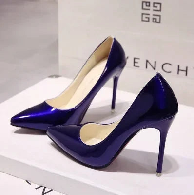 Triana - Zapatos Tacón Alto Stiletto Mujer Punta Afilada Charol Boda Fiesta