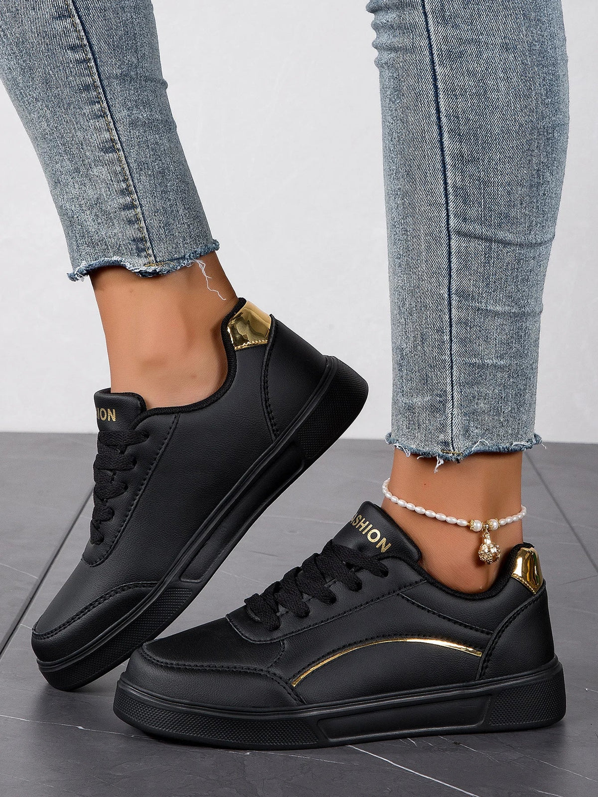 Irene - Zapatillas Baasploa Cuero Plataforma Sneakers Casuales Antideslizantes Mujer