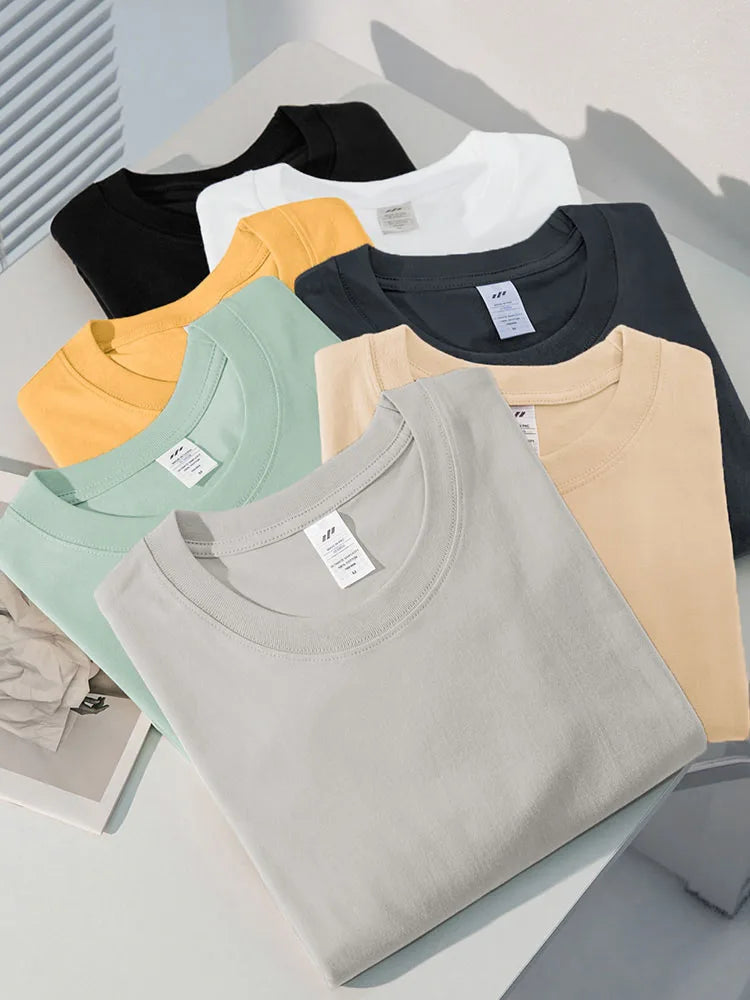 Luis - Camiseta de Algodón 100% Manga Corta Casual Hombre
