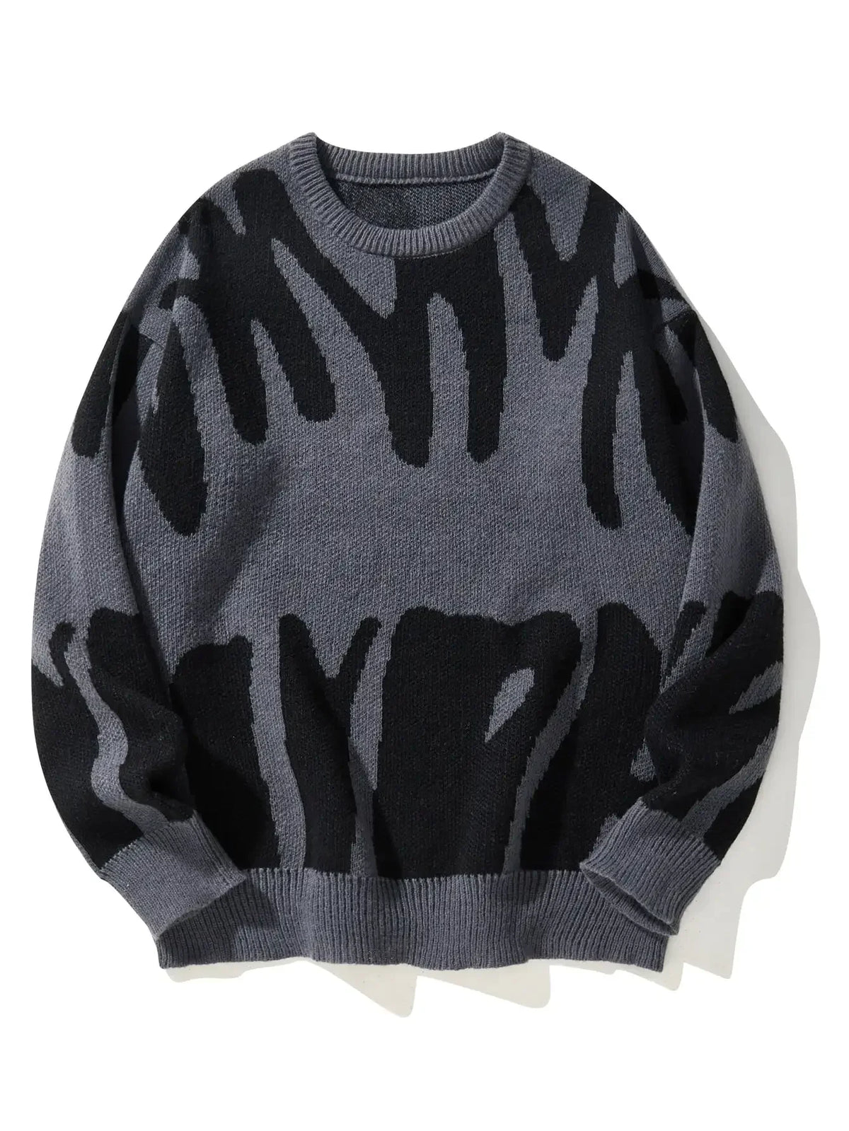 Leo - Suéter con Patrón Jacquard Irregular Cuello Redondo Hombre