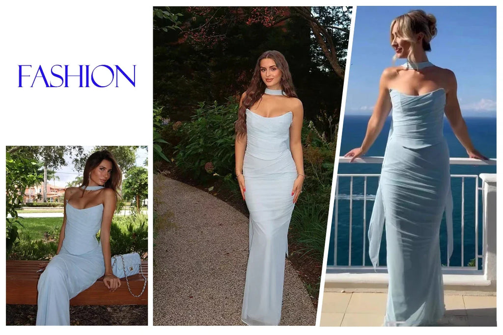 Lucía - Vestido de Fiesta Elegante con Encaje de Manga Larga