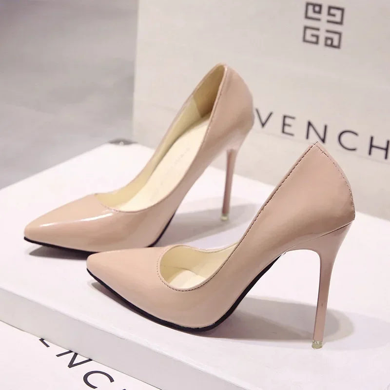 Triana - Zapatos Tacón Alto Stiletto Mujer Punta Afilada Charol Boda Fiesta
