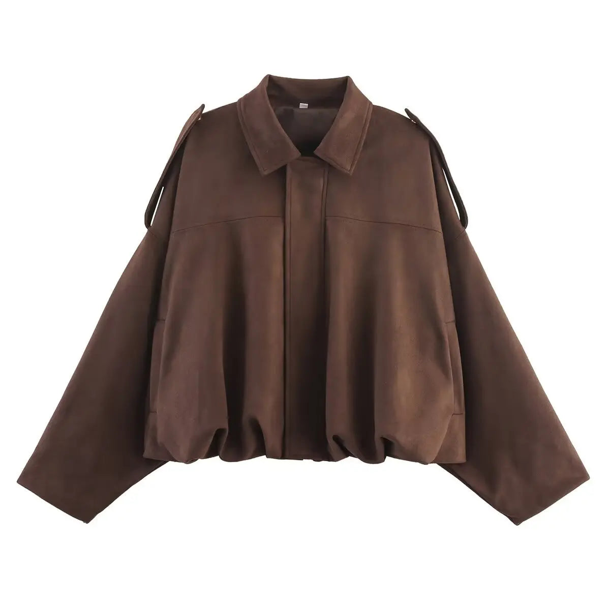 Africa - Chaqueta Suede Retro con Cremallera Estilo Street Fashion Mujer