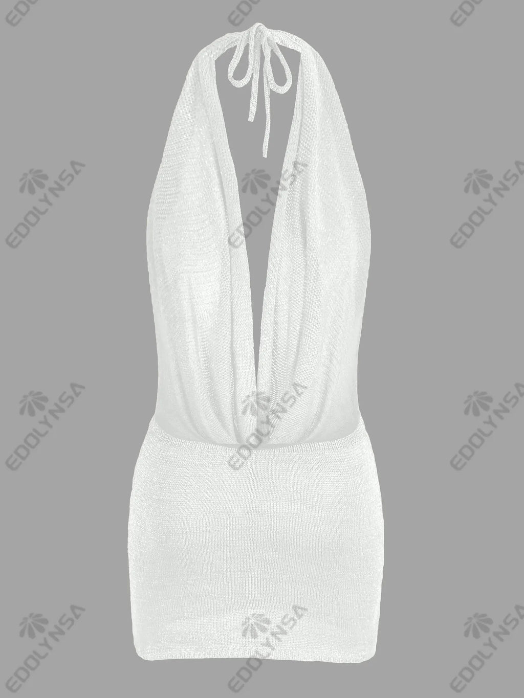 Luisa - Vestido Mini de Playa con Escote en V Espalda Descubierta