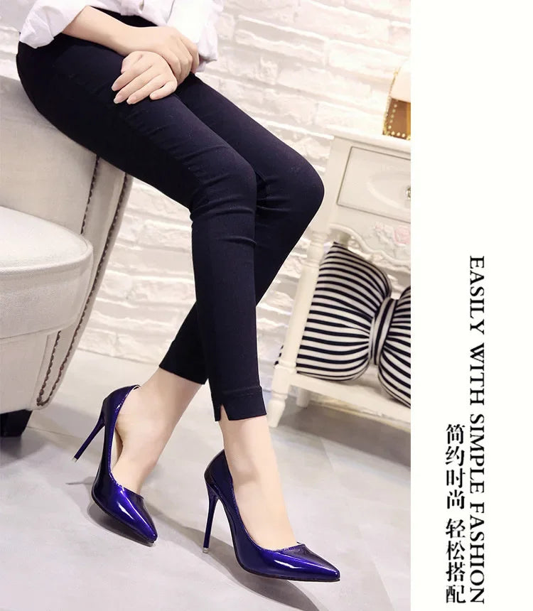 Triana - Zapatos Tacón Alto Stiletto Mujer Punta Afilada Charol Boda Fiesta