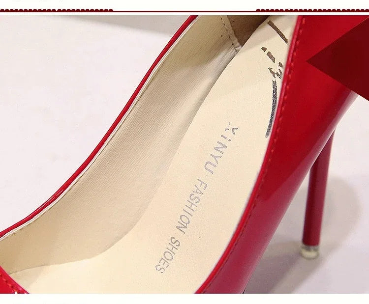 Triana - Zapatos Tacón Alto Stiletto Mujer Punta Afilada Charol Boda Fiesta