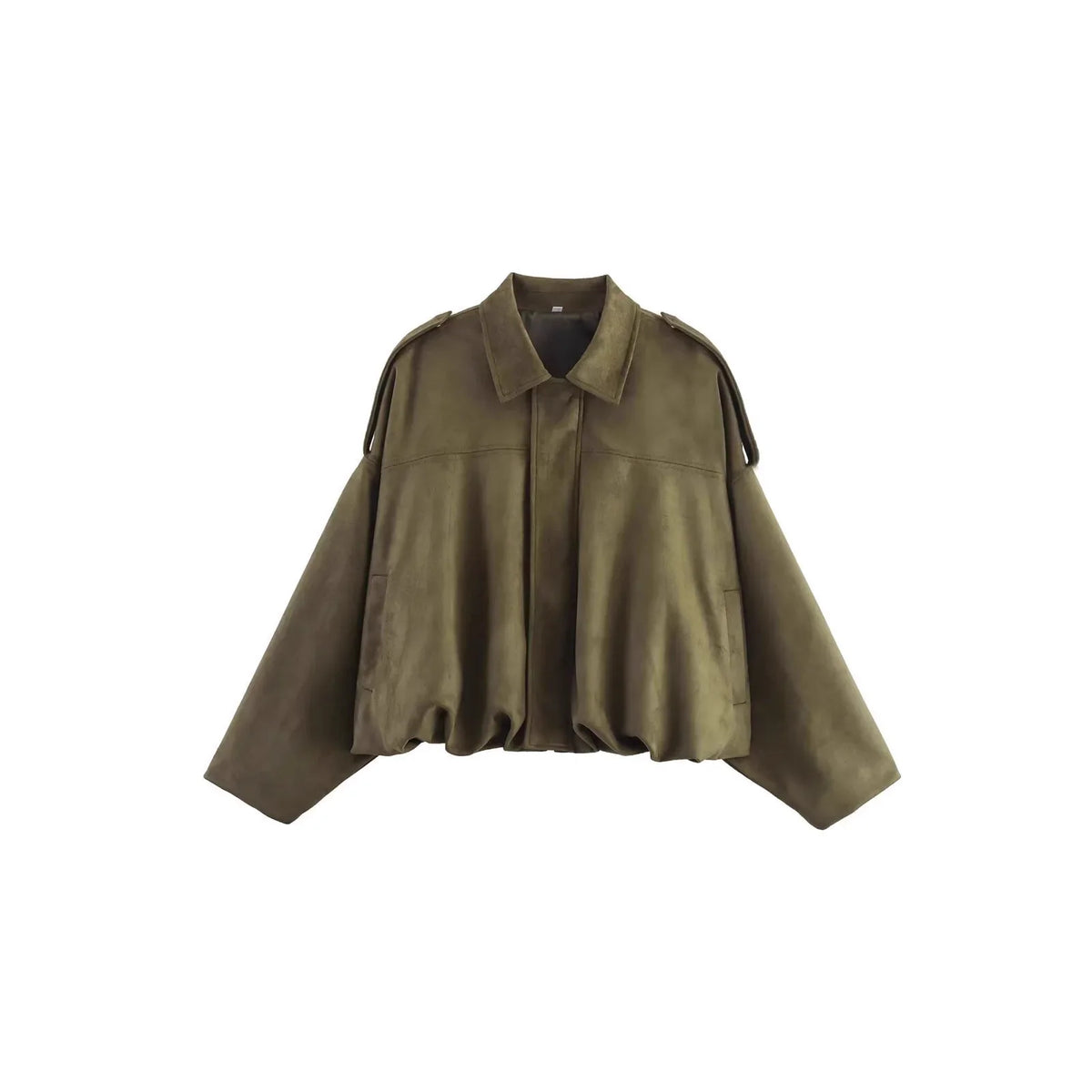 Africa - Chaqueta Suede Retro con Cremallera Estilo Street Fashion Mujer