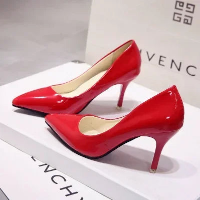 Triana - Zapatos Tacón Alto Stiletto Mujer Punta Afilada Charol Boda Fiesta