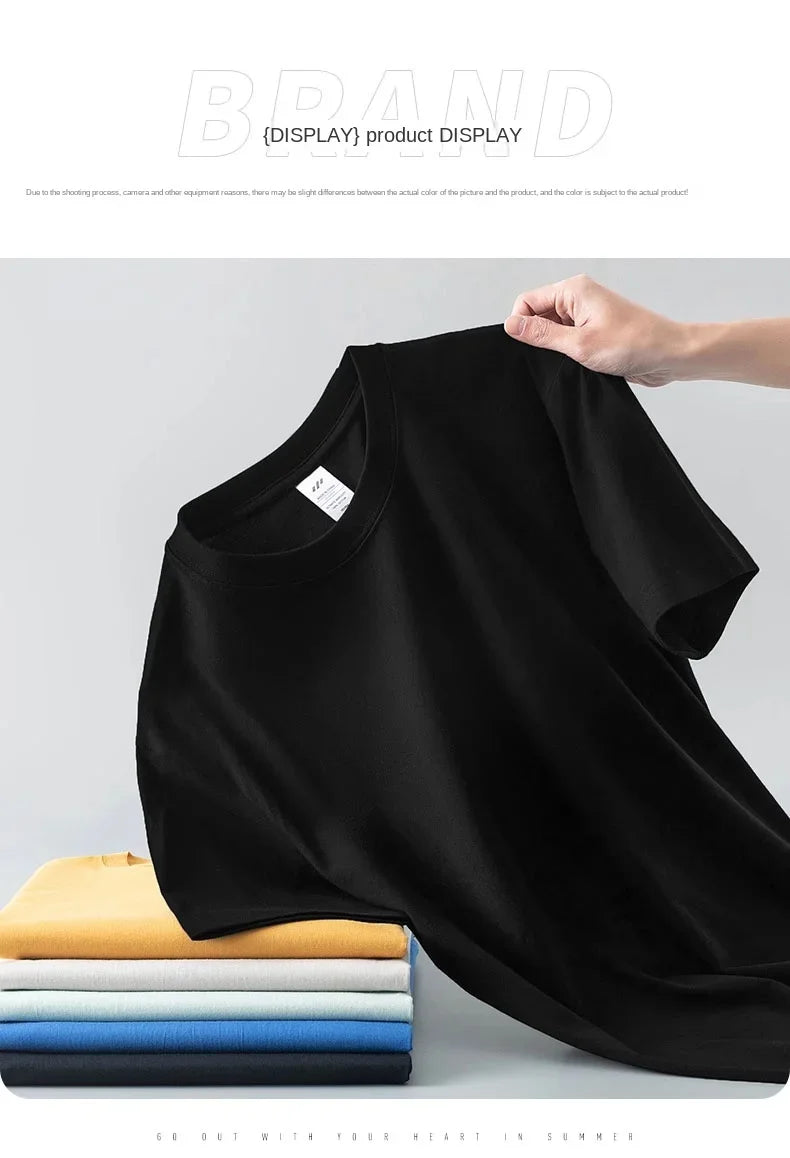 Luis - Camiseta de Algodón 100% Manga Corta Casual Hombre