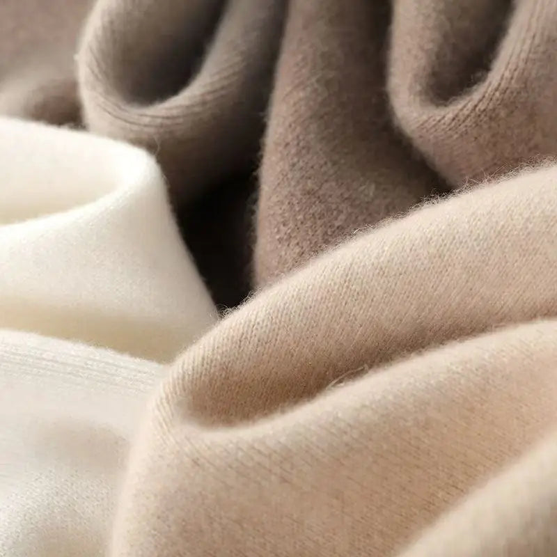 Paula - Pantalones de Lana Merino Pierna Ancha Estilo Coreano