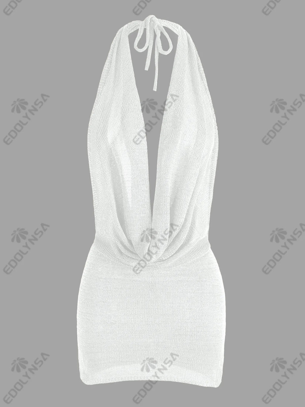 Luisa - Vestido Mini de Playa con Escote en V Espalda Descubierta
