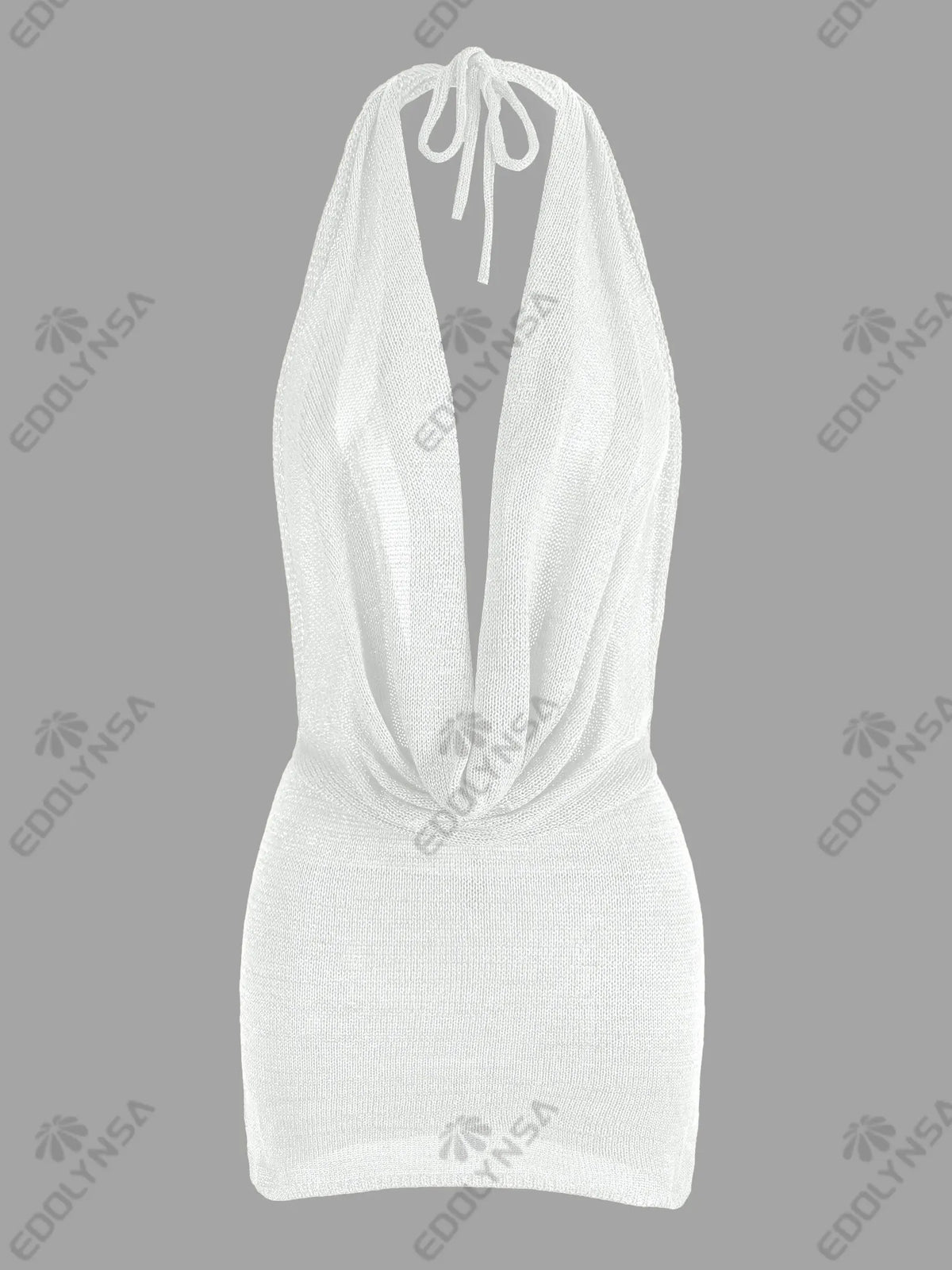 Luisa - Vestido Mini de Playa con Escote en V Espalda Descubierta