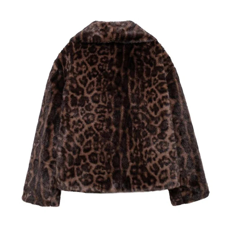 Lorena - Abrigo Faux Fur Plush Estilo Fluffy Otoño Invierno Mujer