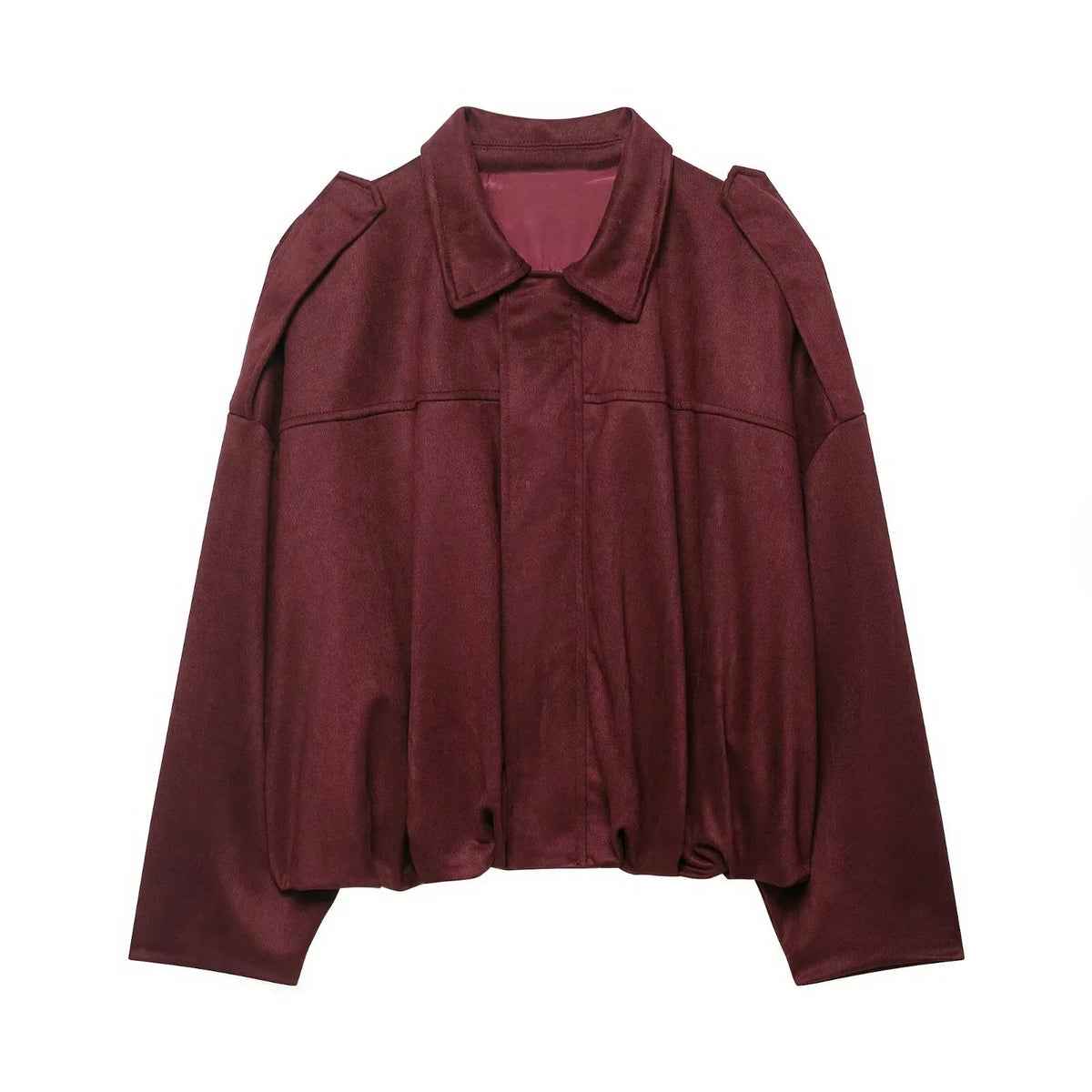 Africa - Chaqueta Suede Retro con Cremallera Estilo Street Fashion Mujer