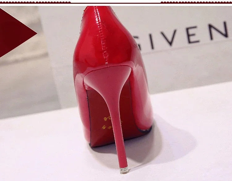 Triana - Zapatos Tacón Alto Stiletto Mujer Punta Afilada Charol Boda Fiesta