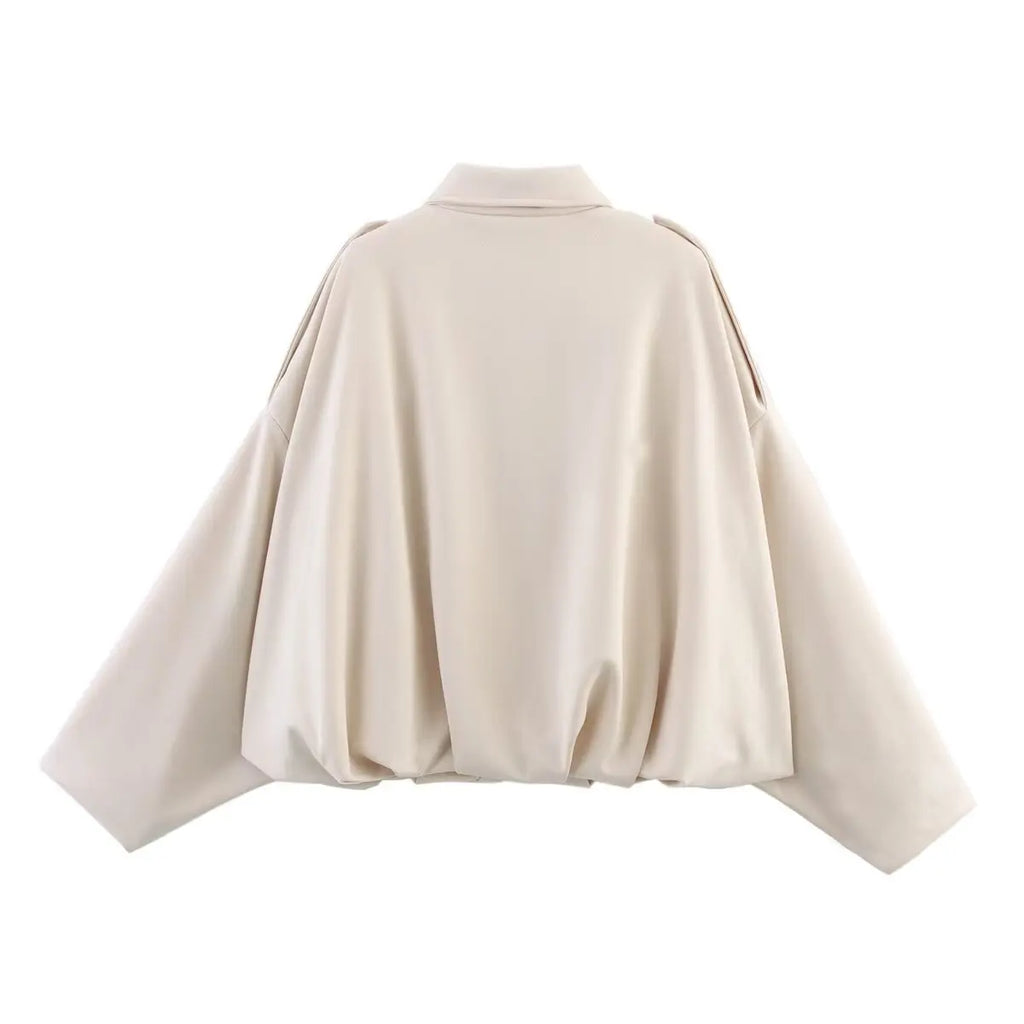 Africa - Chaqueta Suede Retro con Cremallera Estilo Street Fashion Mujer