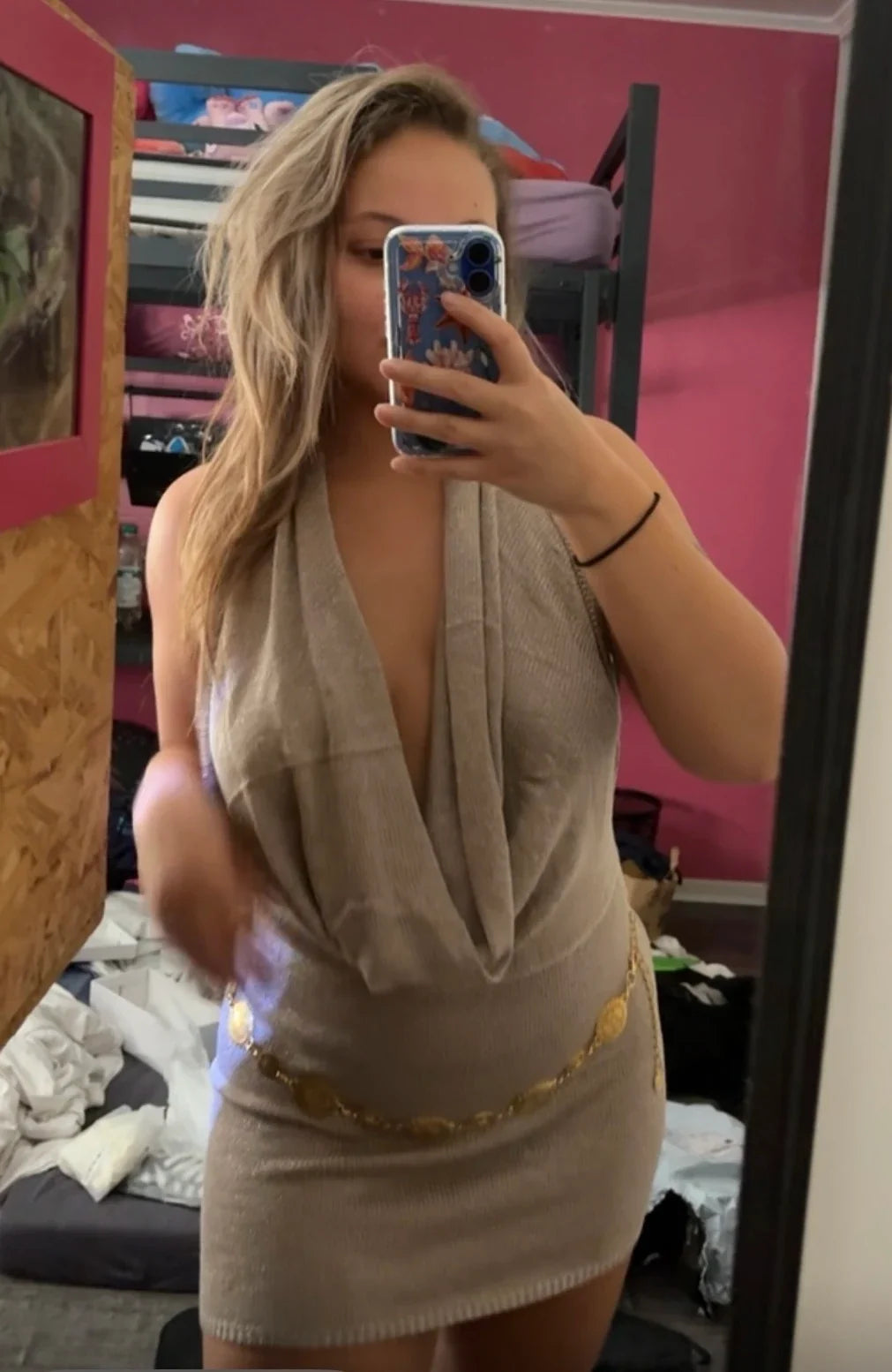 Luisa - Vestido Mini de Playa con Escote en V Espalda Descubierta