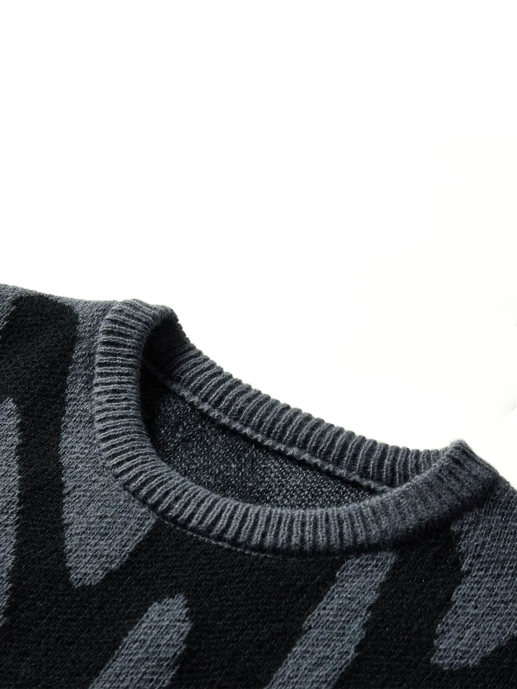 Leo - Suéter con Patrón Jacquard Irregular Cuello Redondo Hombre