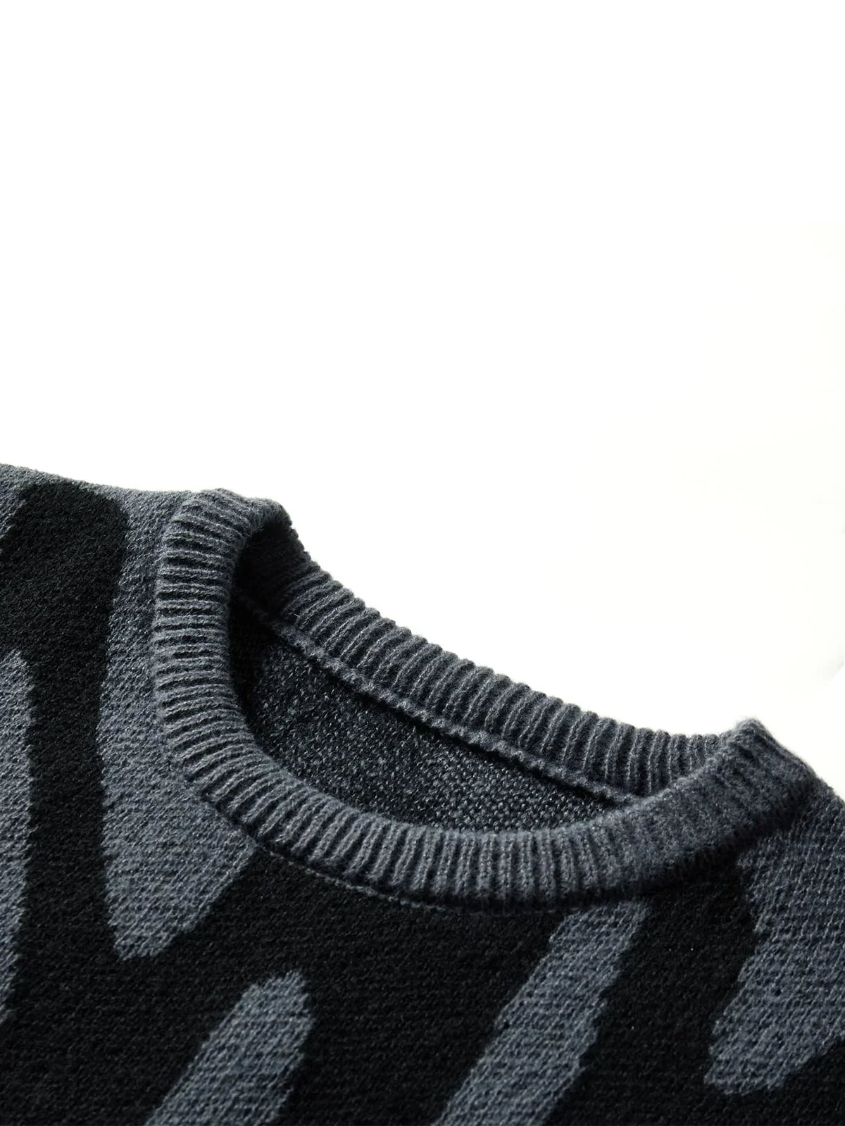 Leo - Suéter con Patrón Jacquard Irregular Cuello Redondo Hombre