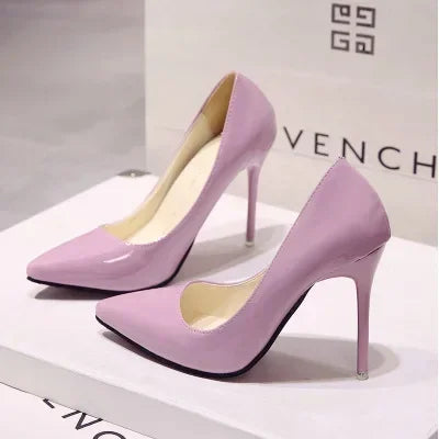 Triana - Zapatos Tacón Alto Stiletto Mujer Punta Afilada Charol Boda Fiesta