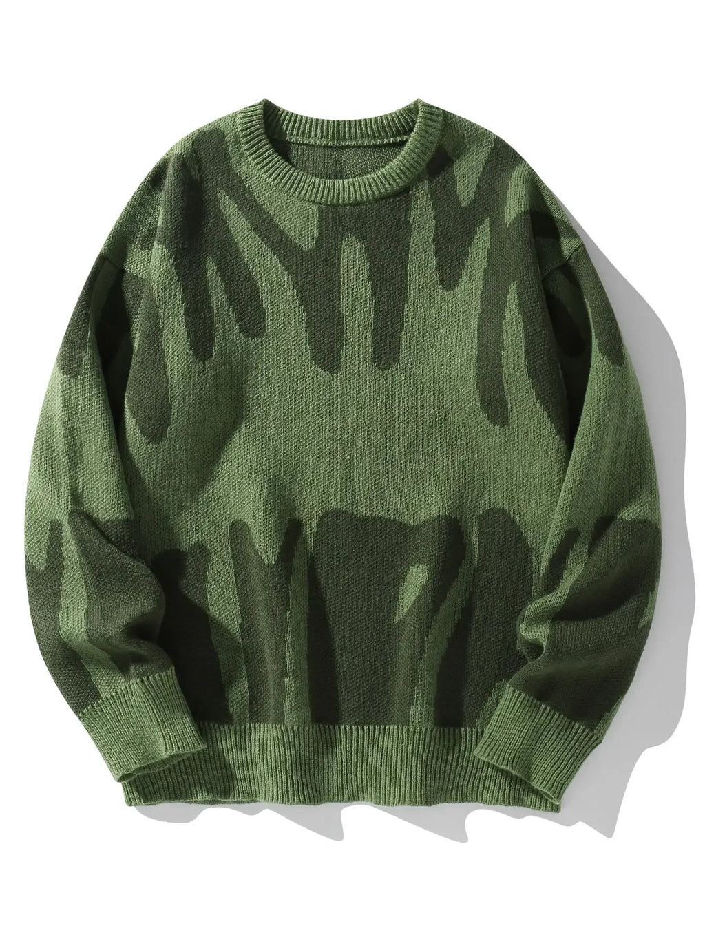 Leo - Suéter con Patrón Jacquard Irregular Cuello Redondo Hombre