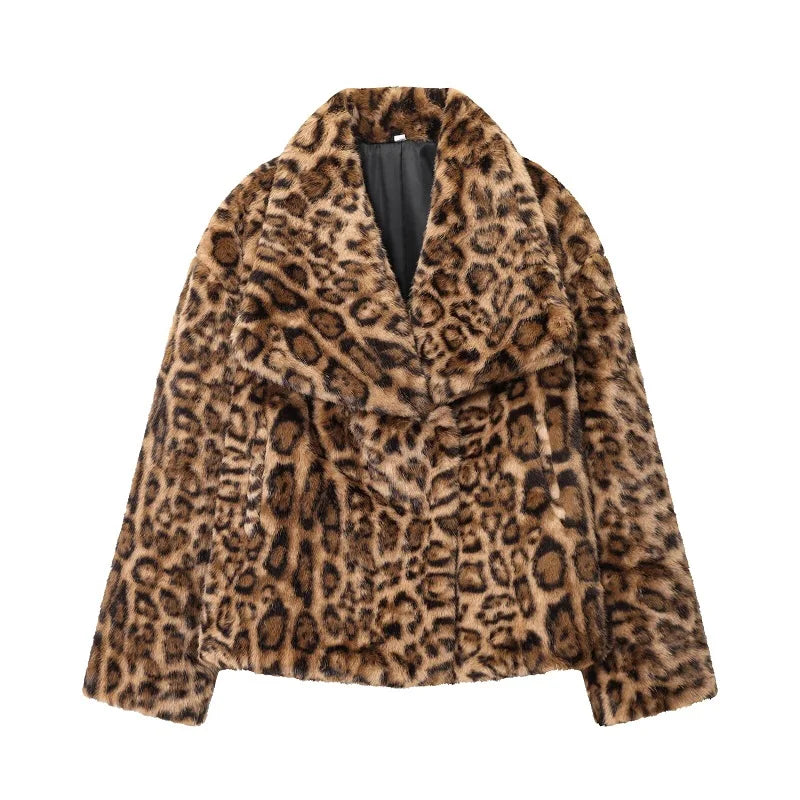 Lorena - Abrigo Faux Fur Plush Estilo Fluffy Otoño Invierno Mujer