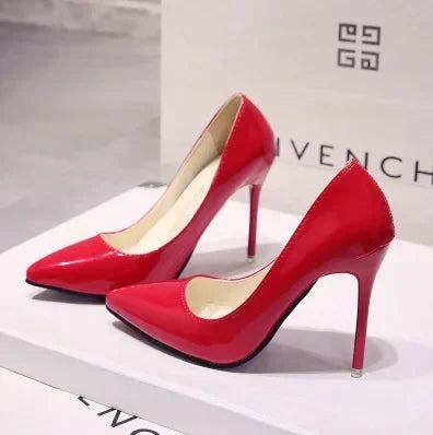 Triana - Zapatos Tacón Alto Stiletto Mujer Punta Afilada Charol Boda Fiesta