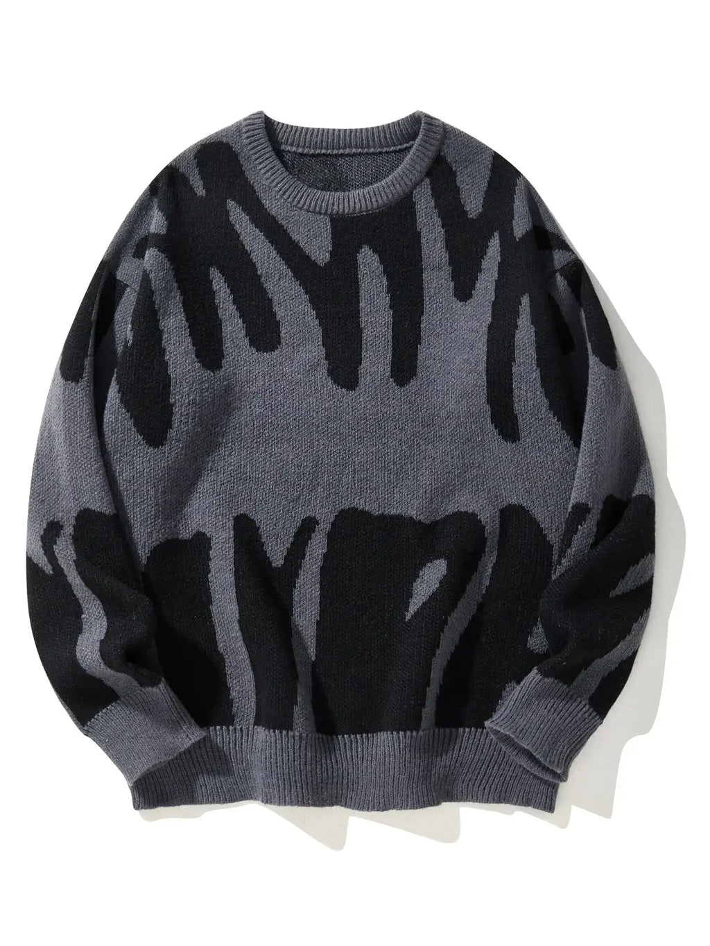 Leo - Suéter con Patrón Jacquard Irregular Cuello Redondo Hombre