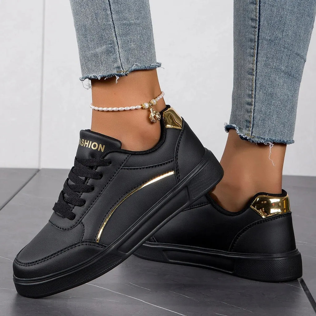 Irene - Zapatillas Baasploa Cuero Plataforma Sneakers Casuales Antideslizantes Mujer
