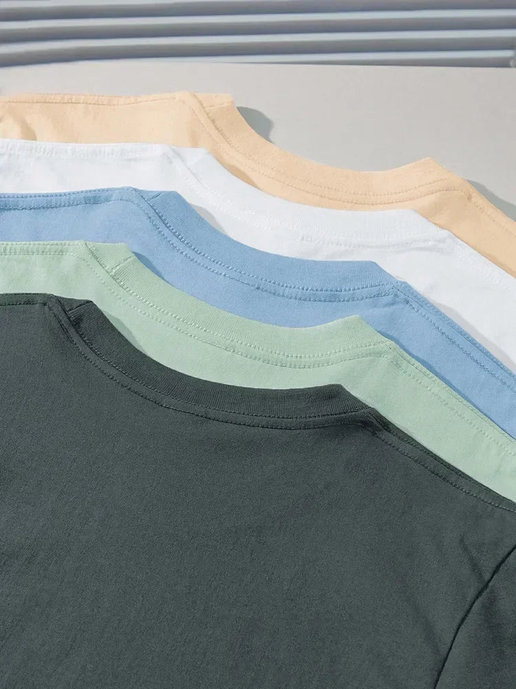 Luis - Camiseta de Algodón 100% Manga Corta Casual Hombre