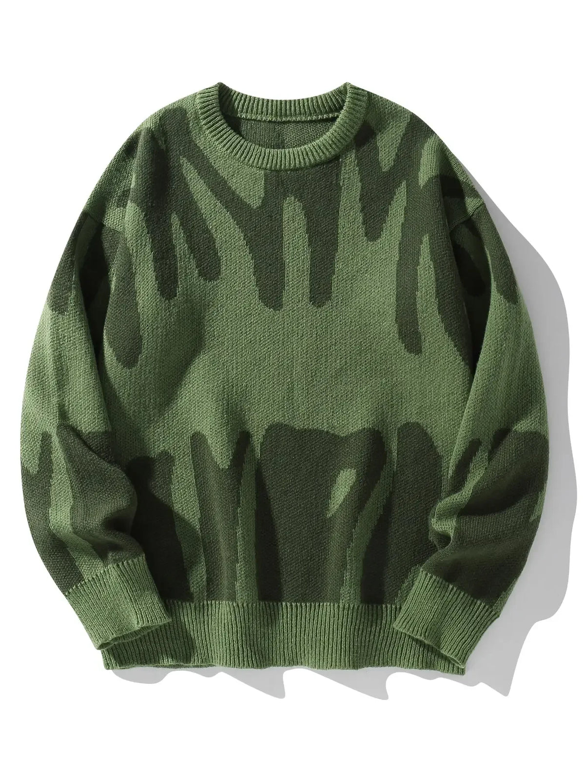 Leo - Suéter con Patrón Jacquard Irregular Cuello Redondo Hombre